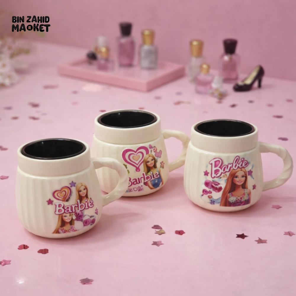 BARBIE CERAMIC MUG – CUTE DESIGN COFFEE & MILK CUPS