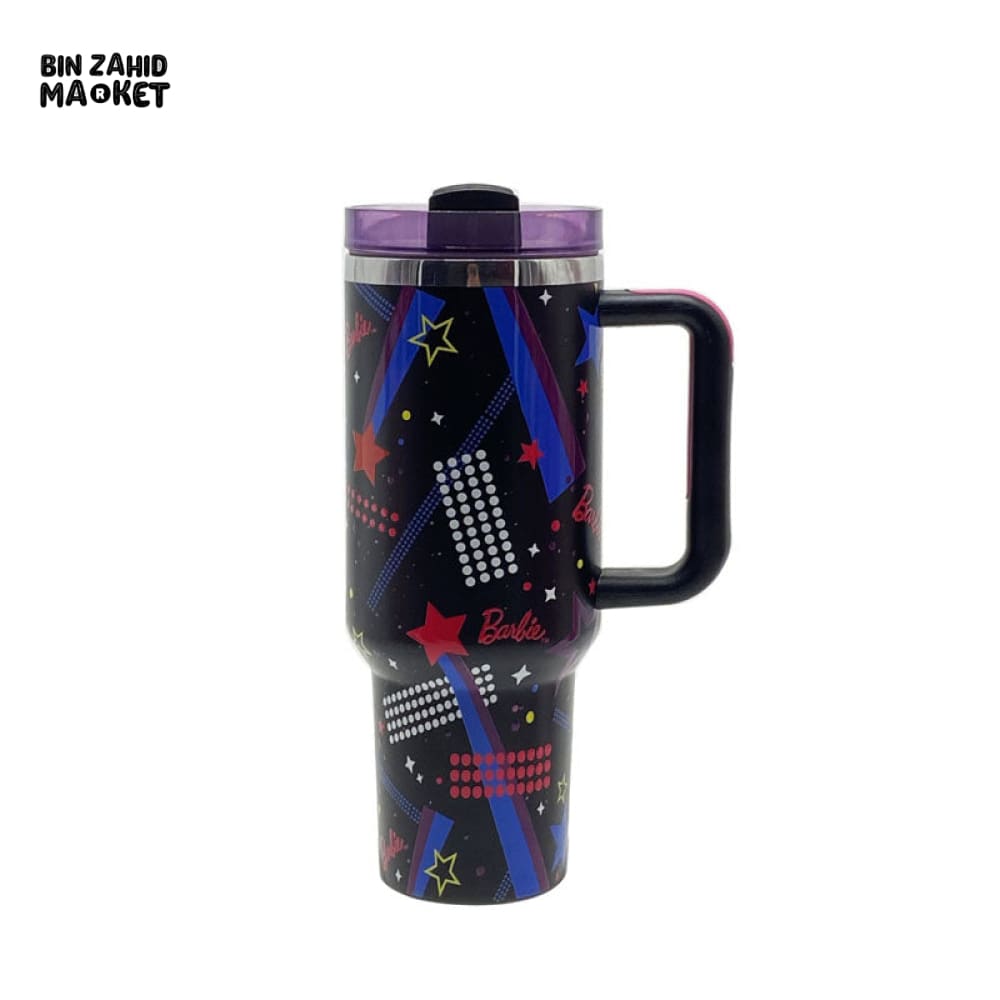 BARBIE THERMAL COFFEE MUG WITH STRAW – 40OZ VACUUM INSULATED STAINLESS STEEL TRAVEL TUMBLER