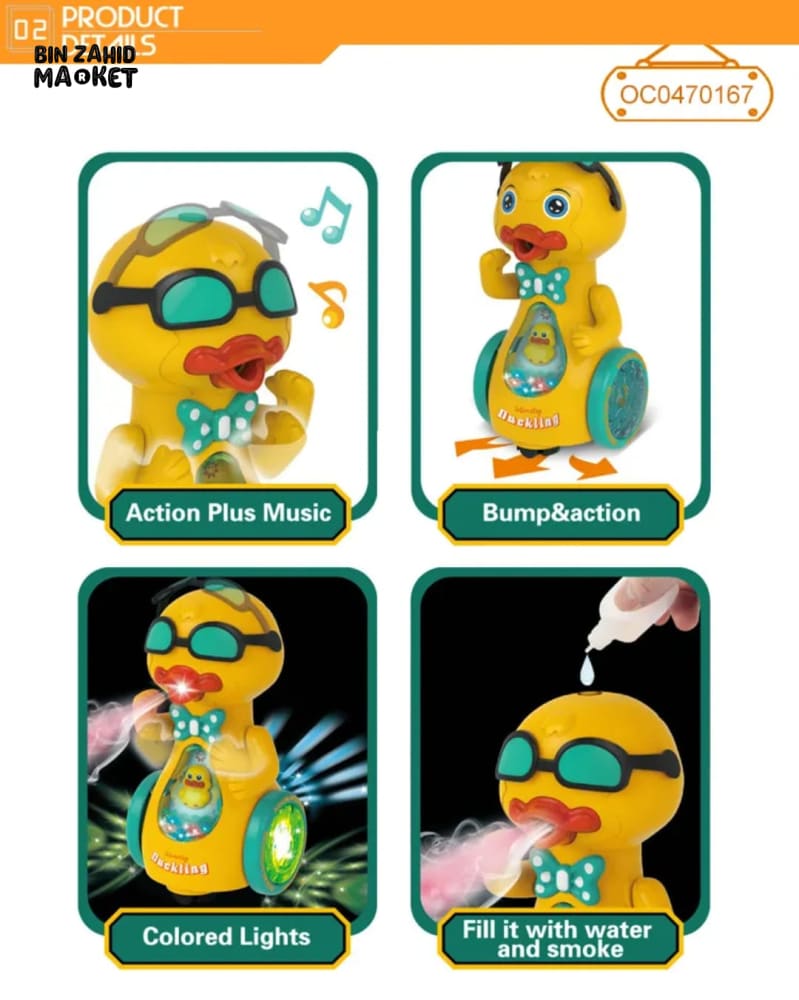 BATTERY OPERATED DUCKLINGS WITH SMOKE LIGHT & SOUND EFFECTS