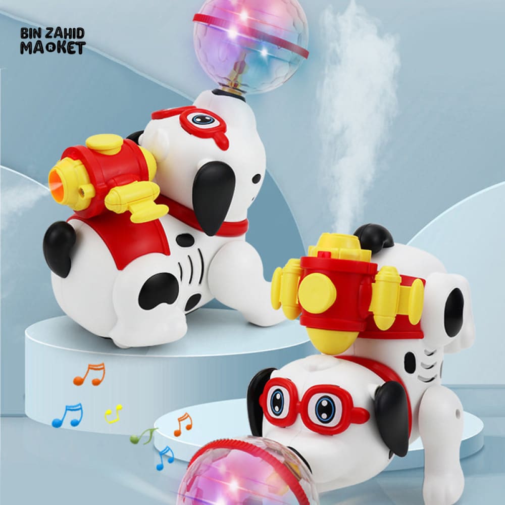 BATTERY OPERATED SPRAY TOY WITH LIGHT & SOUND EFFECTS - DOG