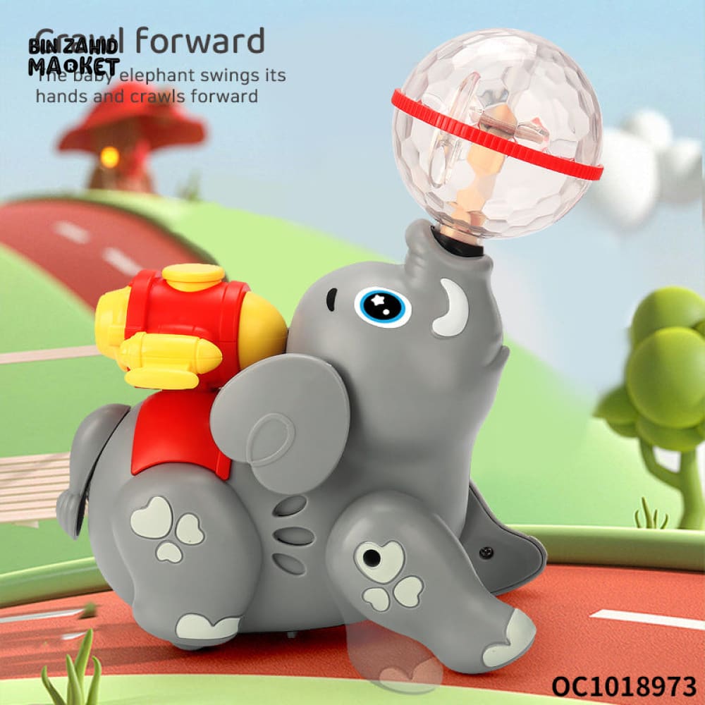 BATTERY OPERATED SPRAY TOY WITH LIGHT & SOUND EFFECTS - ELEPHANT