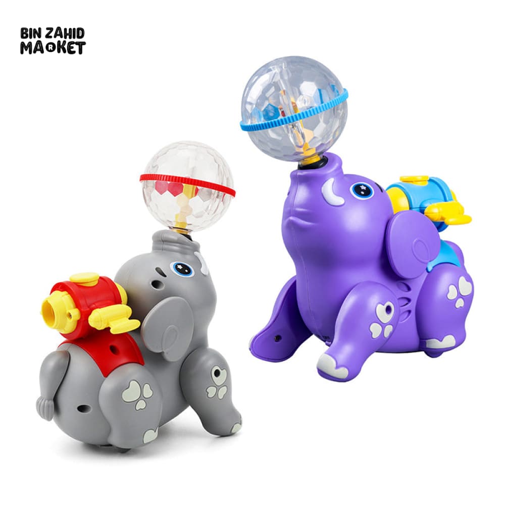 BATTERY OPERATED SPRAY TOY WITH LIGHT & SOUND EFFECTS - ELEPHANT