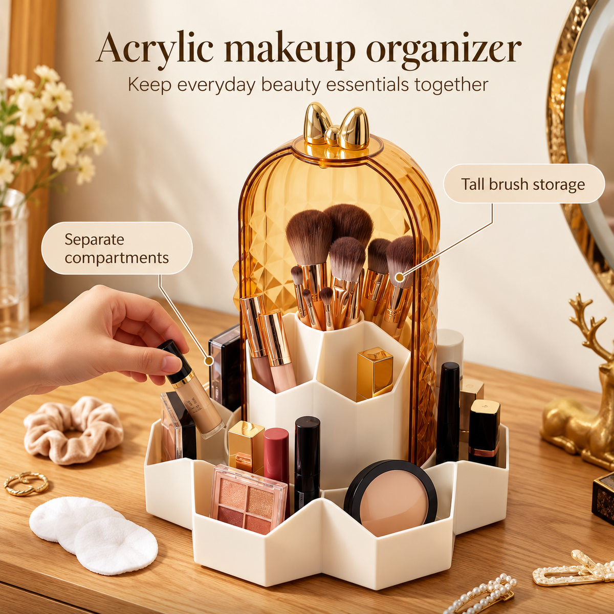 Acrylic Makeup Organizer
