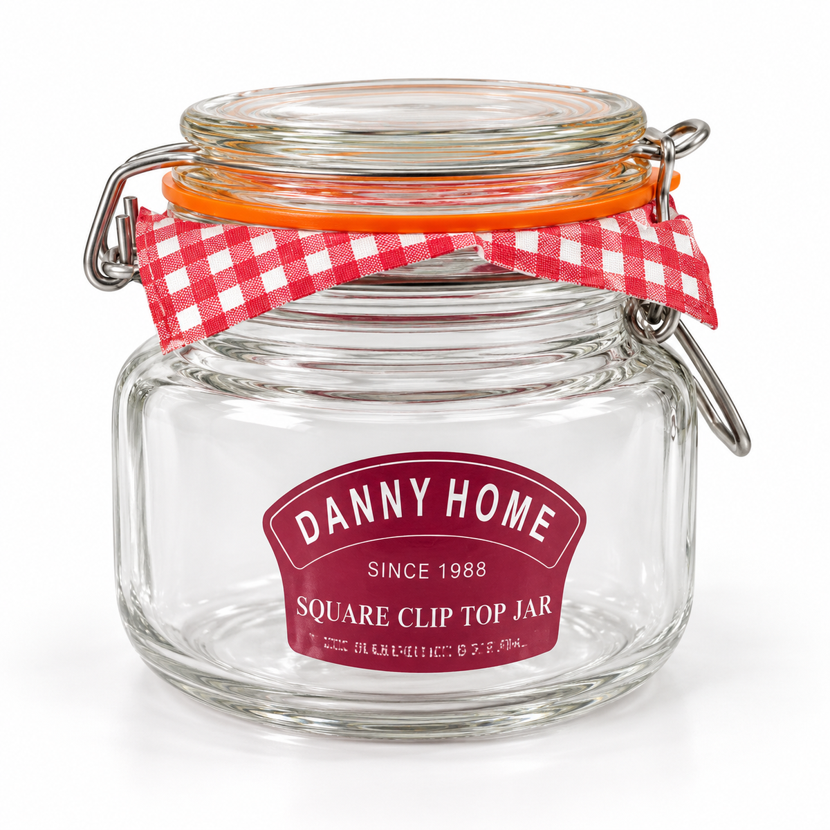 Danny Home Clip-Top Glass Storage Jar - 525 ml