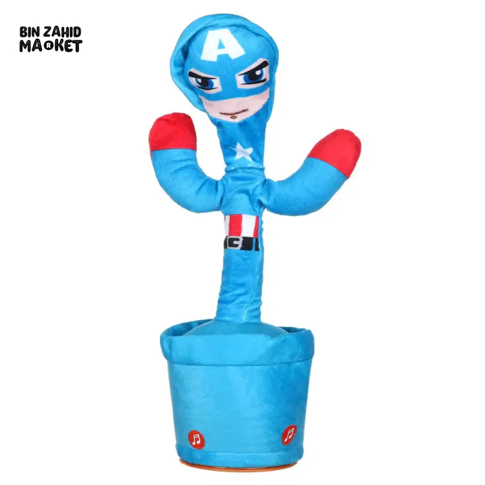 MUSICAL, DANCING & MIMICKING CACTUS TOY Captain America