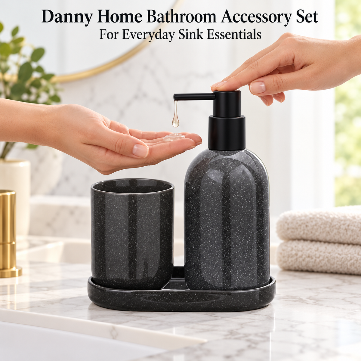 Danny Home 3 Piece Bathroom Accessory Set