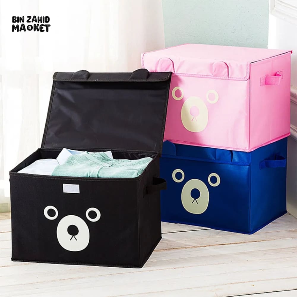 BEAR FACE PRINTED STORAGE BOX