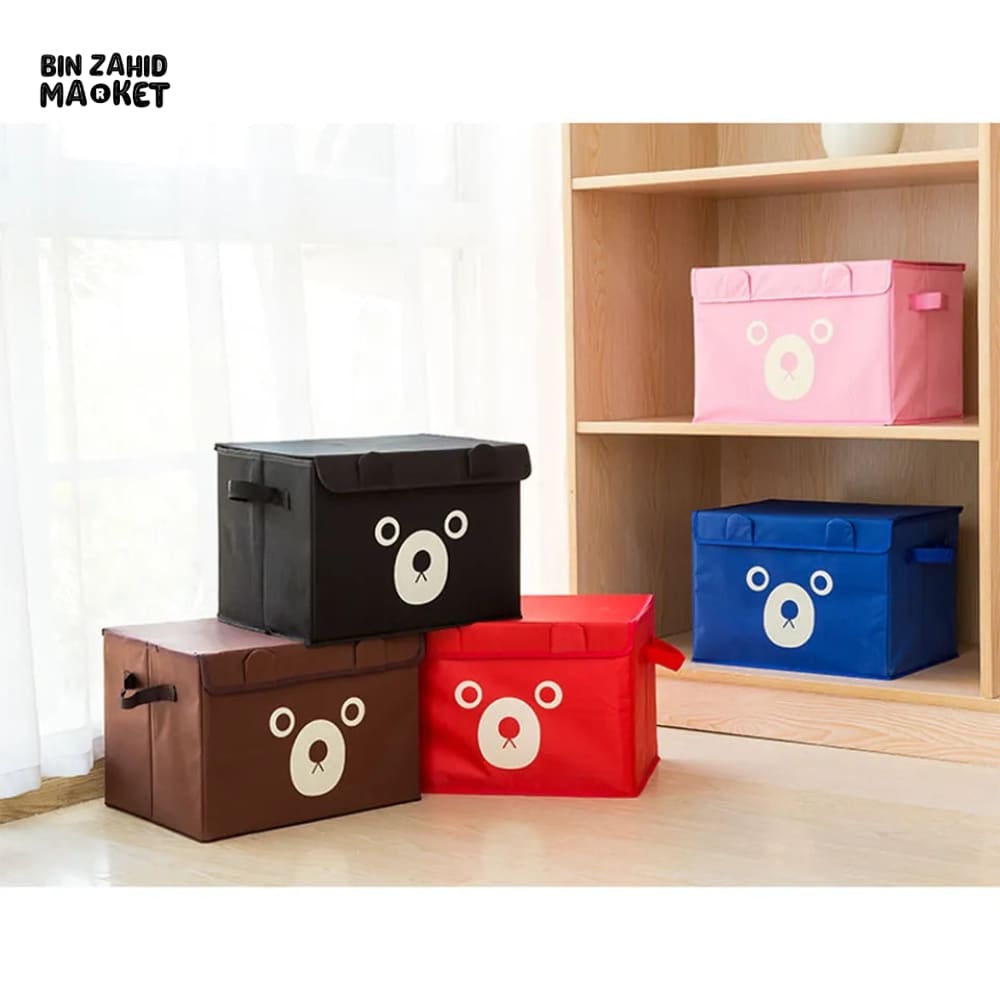 BEAR FACE PRINTED STORAGE BOX
