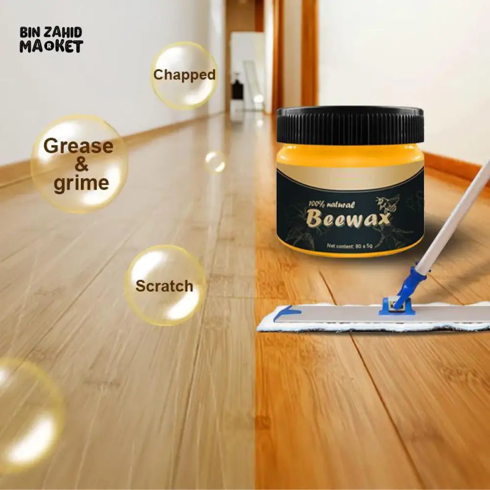 BEEWAX NATURAL FURNITURE POLISH WAX – WOOD SURFACE CLEANER & SHINER