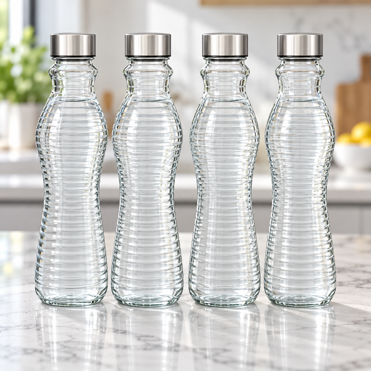 Danny Home 1 Piece Ribbed Water Bottle - 500 ml