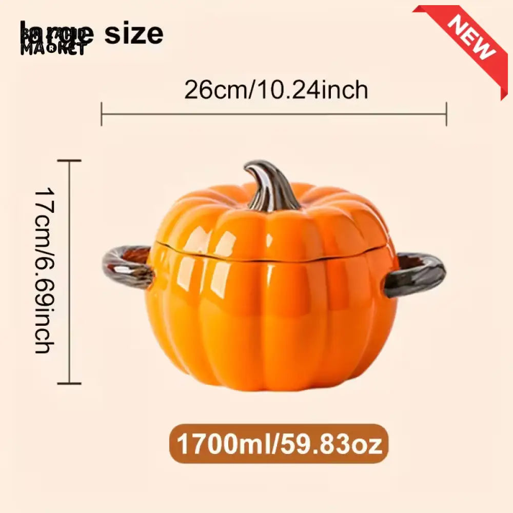 BIN ZAHID HOME ROYAL HARVEST PUMPKIN SOUP & STEW BOWL - 1700ML / 59.83 OZ