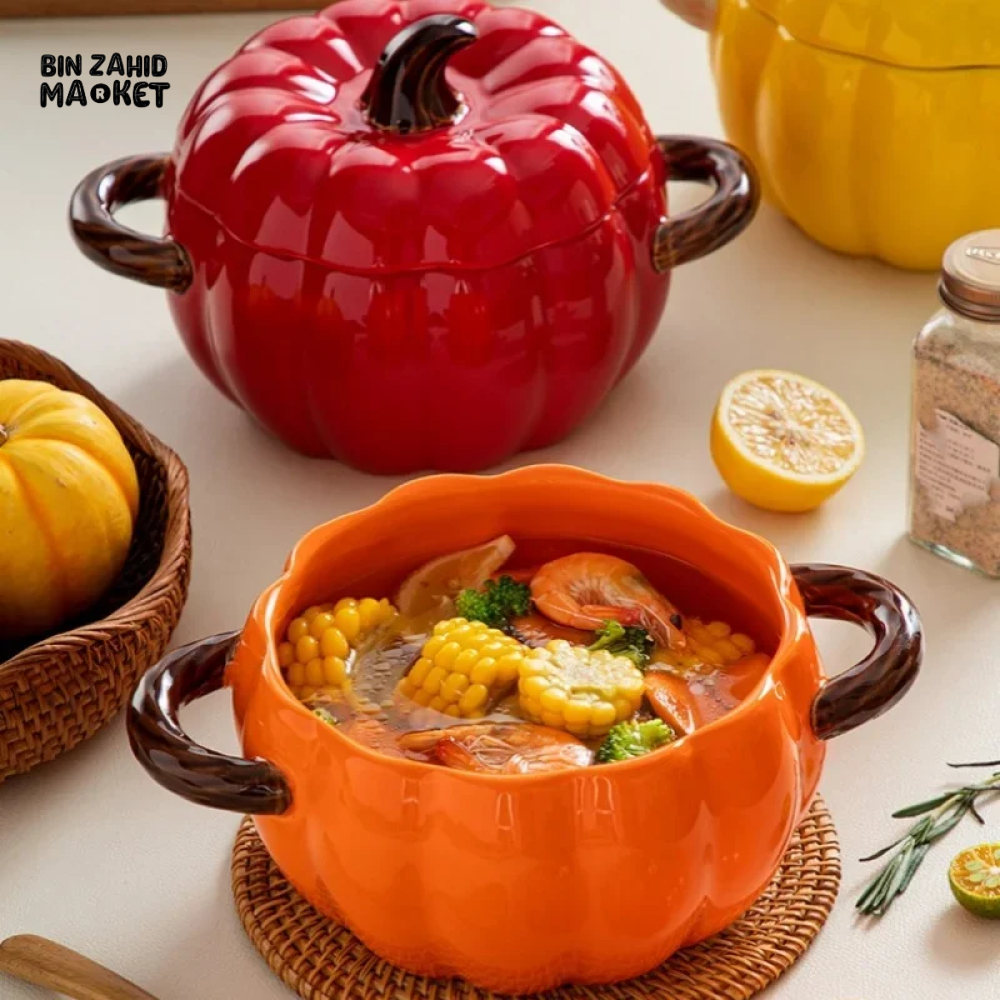BIN ZAHID HOME ROYAL HARVEST PUMPKIN SOUP & STEW BOWL - 1700ML / 59.83 OZ