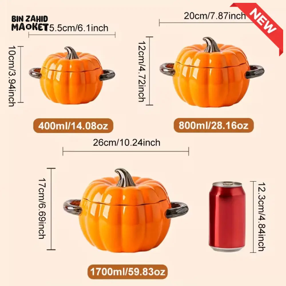 BIN ZAHID HOME ROYAL HARVEST PUMPKIN SOUP & STEW BOWL - 400ML / 14.08 0Z