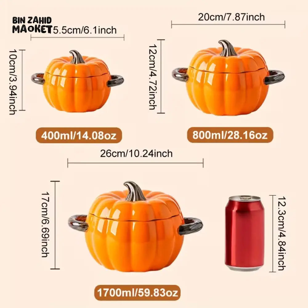 BIN ZAHID HOME ROYAL HARVEST PUMPKIN SOUP & STEW BOWL - 400ML / 14.08 0Z