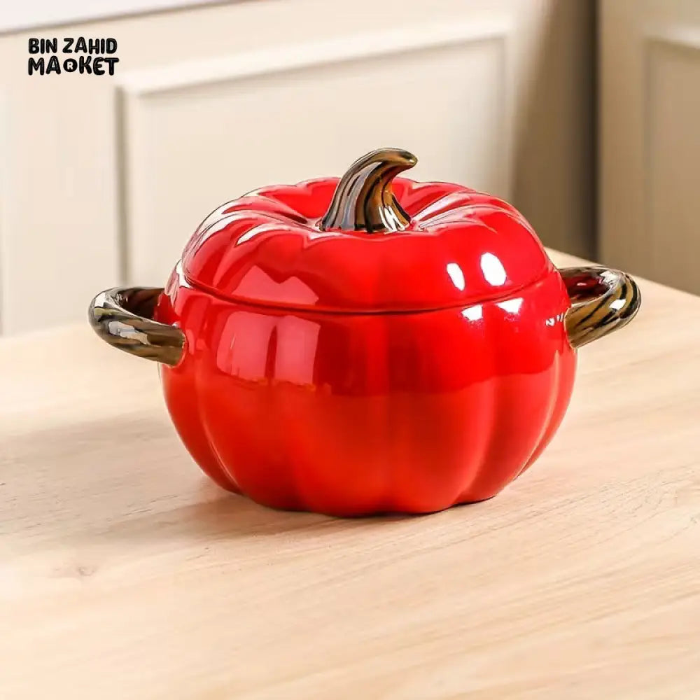 BIN ZAHID HOME ROYAL HARVEST PUMPKIN SOUP & STEW BOWL - 400ML / 14.08 0Z - Red