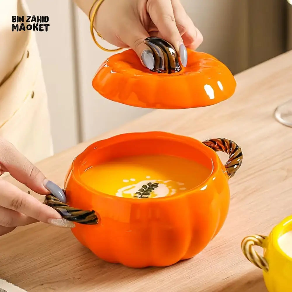 BIN ZAHID HOME ROYAL HARVEST PUMPKIN SOUP & STEW BOWL - 800ML / 28.16 OZ - Orange