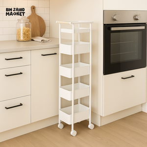 Binca 5 Tier Utility Trolley - White