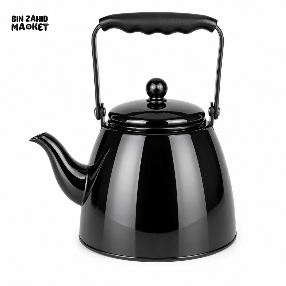 BLACK STOVETOP WHISTLING TEA KETTLE 1.5L