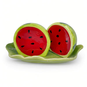 Kitchlux Ceramic Salt and Pepper Shakers - Watermelon