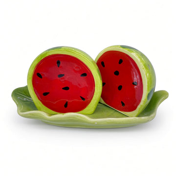 Kitchlux Ceramic Salt and Pepper Shakers - Watermelon