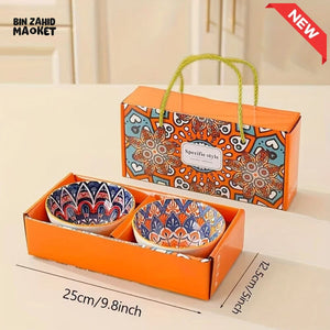 BOHEMIAN PORCELINE BOWL SET 2 PIECES BOWL SET
