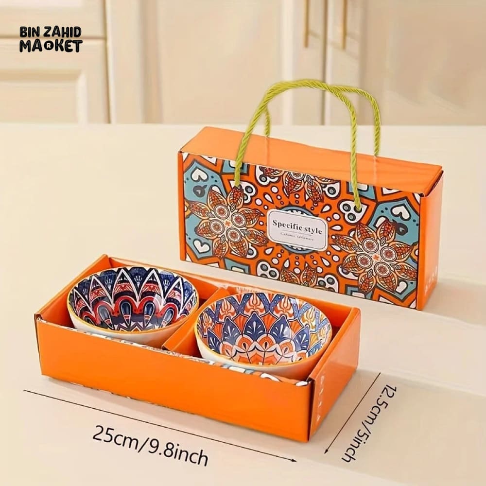 BOHEMIAN PORCELINE BOWL SET 2 PIECES BOWL SET