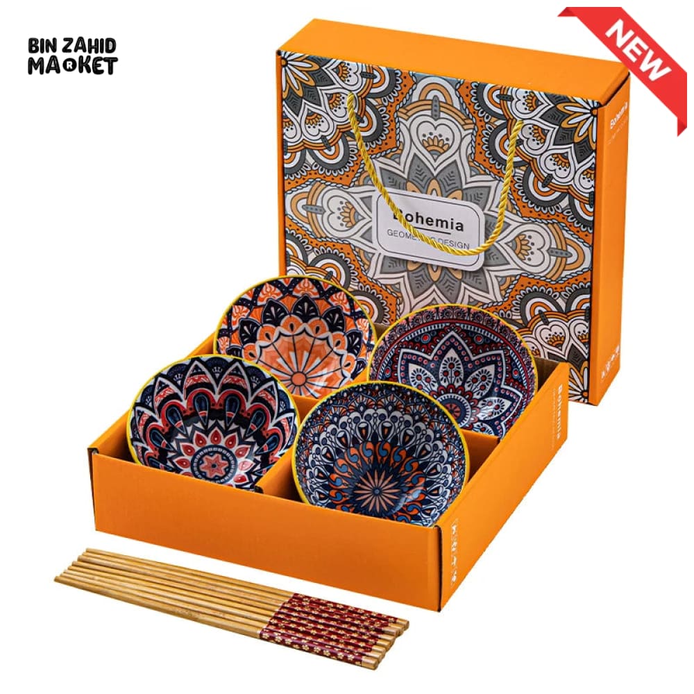 BOHEMIAN PORCELINE BOWL SET 4 PIECES BOWL SET