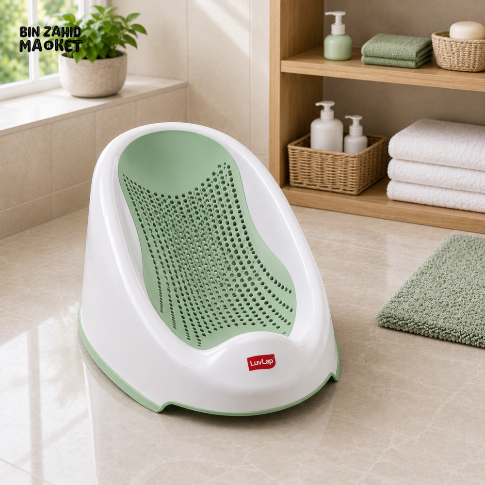 BREATHABLE BABY BATH SUPPORT SEAT - C.GREEN