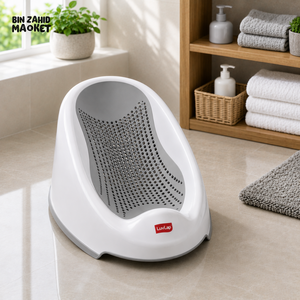 BREATHABLE BABY BATH SUPPORT SEAT - GREY