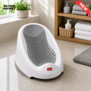 BREATHABLE BABY BATH SUPPORT SEAT - GREY