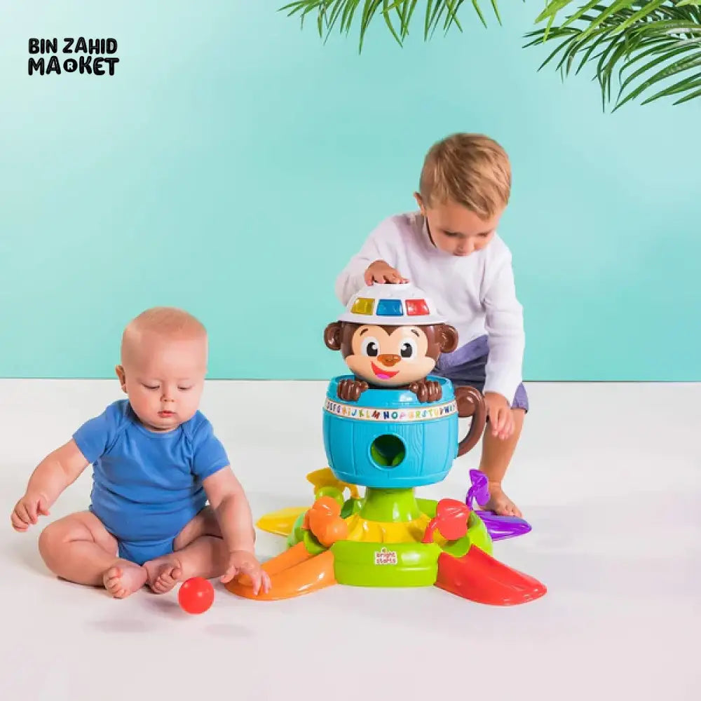 BRIGHT STARTS HAVING A BALL! HIDE 'N SPIN MONKEY ACTIVITY TOY FUN LEARNING FOR BABIES