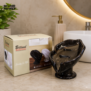 BRILLIANT BATHROOM SOAP DISH - BLACK