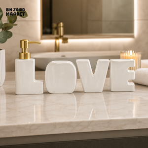 BRILLIANT CERAMIC LOVE DECOR SIGN - WHITE