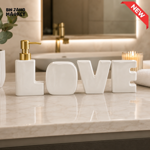 BRILLIANT CERAMIC LOVE DECOR SIGN - WHITE