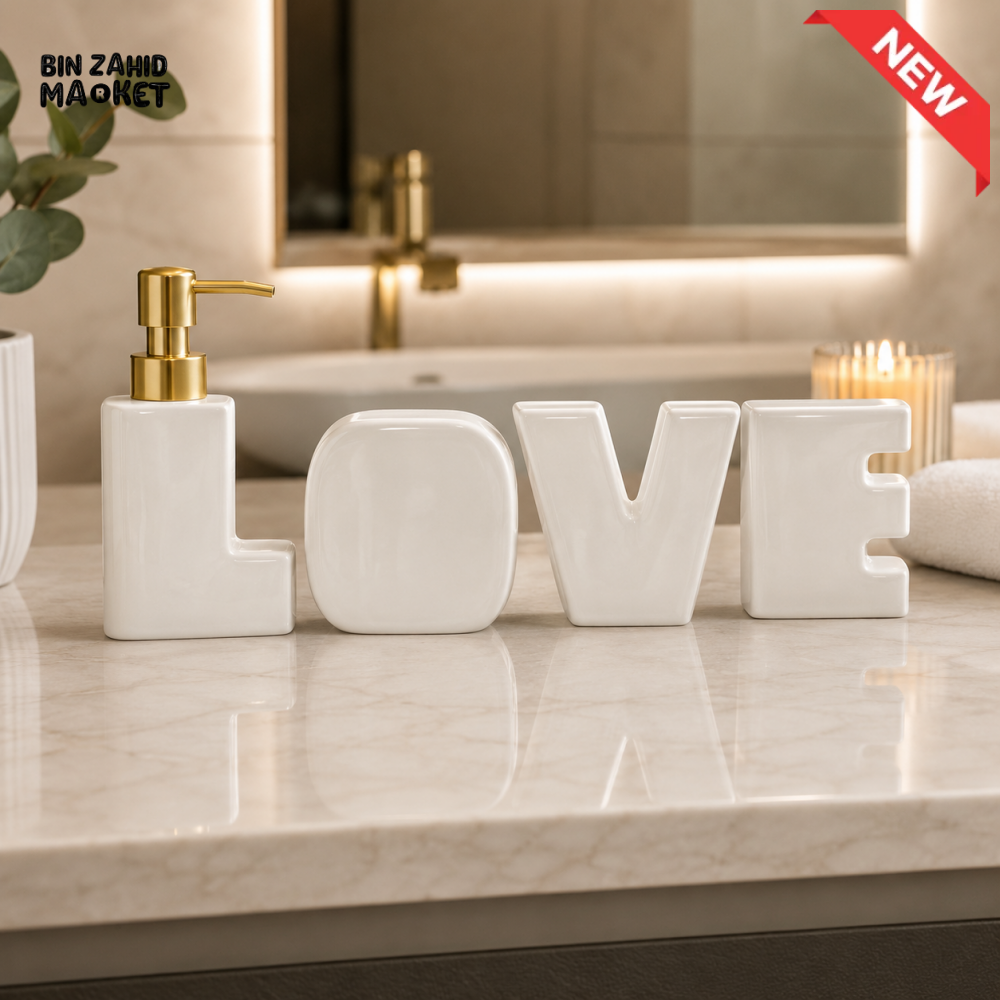 BRILLIANT CERAMIC LOVE DECOR SIGN - WHITE