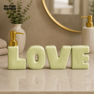 BRILLIANT CERAMIC LOVE DECOR SIGN - YELLOW