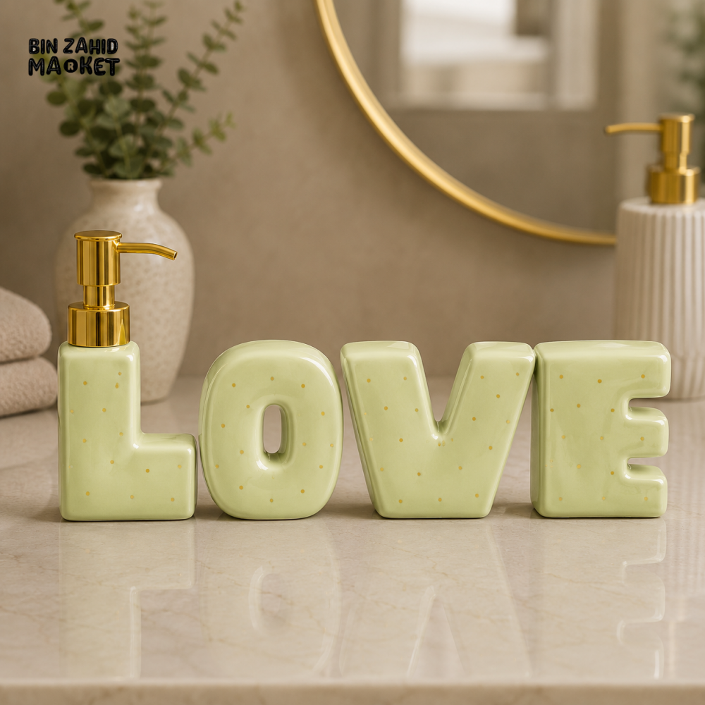 BRILLIANT CERAMIC LOVE DECOR SIGN - YELLOW