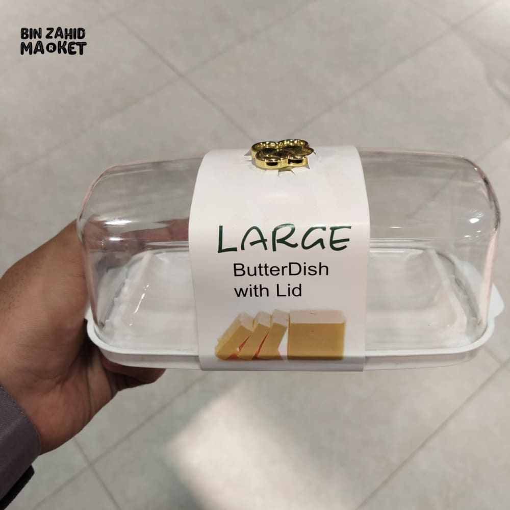 BUTTER DISH WITH CLEAR LID – MODERN KITCHEN BUTTER STORAGE CONTAINER FOR FRIDGE & COUNTERTOP