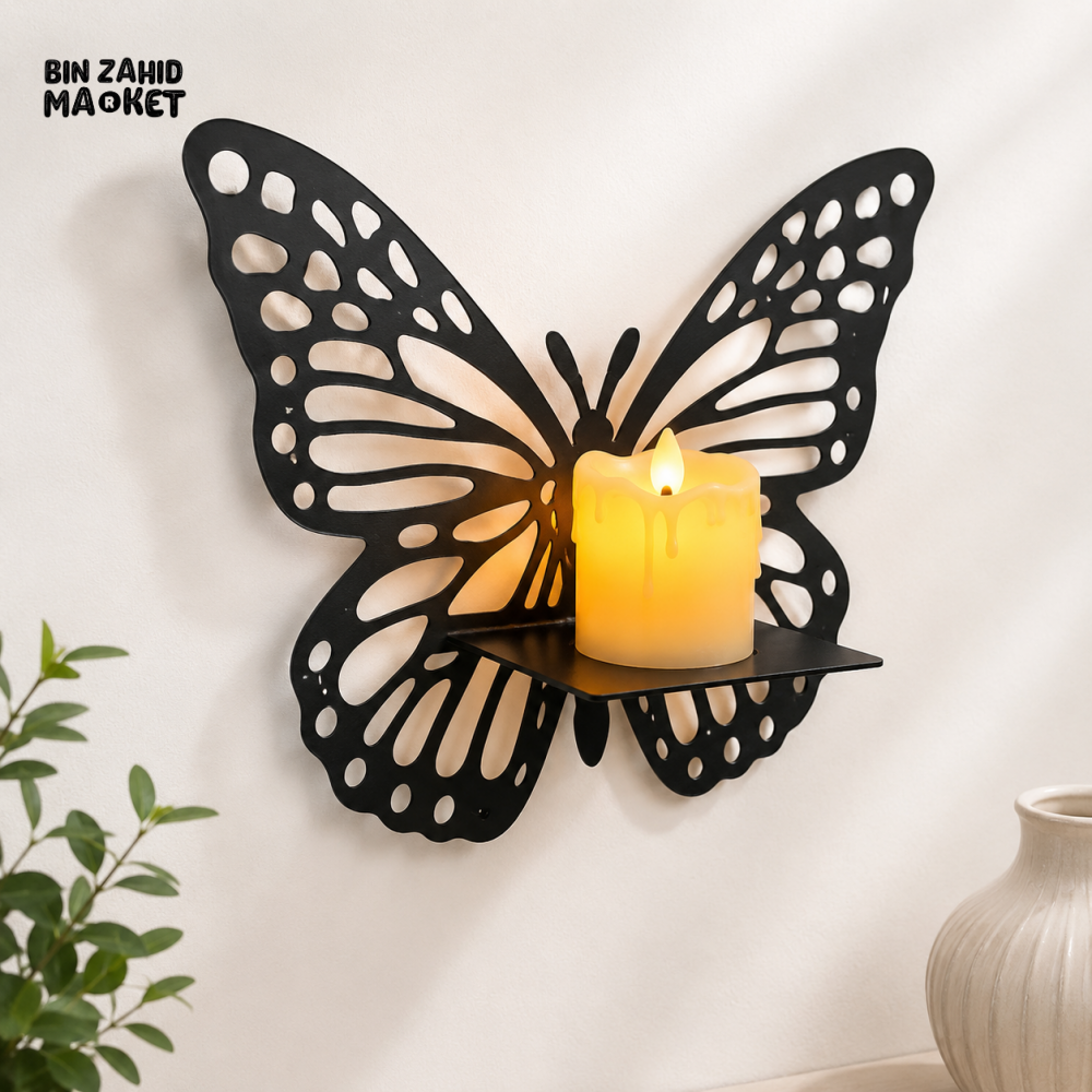 BUTTERFLY WALL MOUNTED CANDLE HOLDER