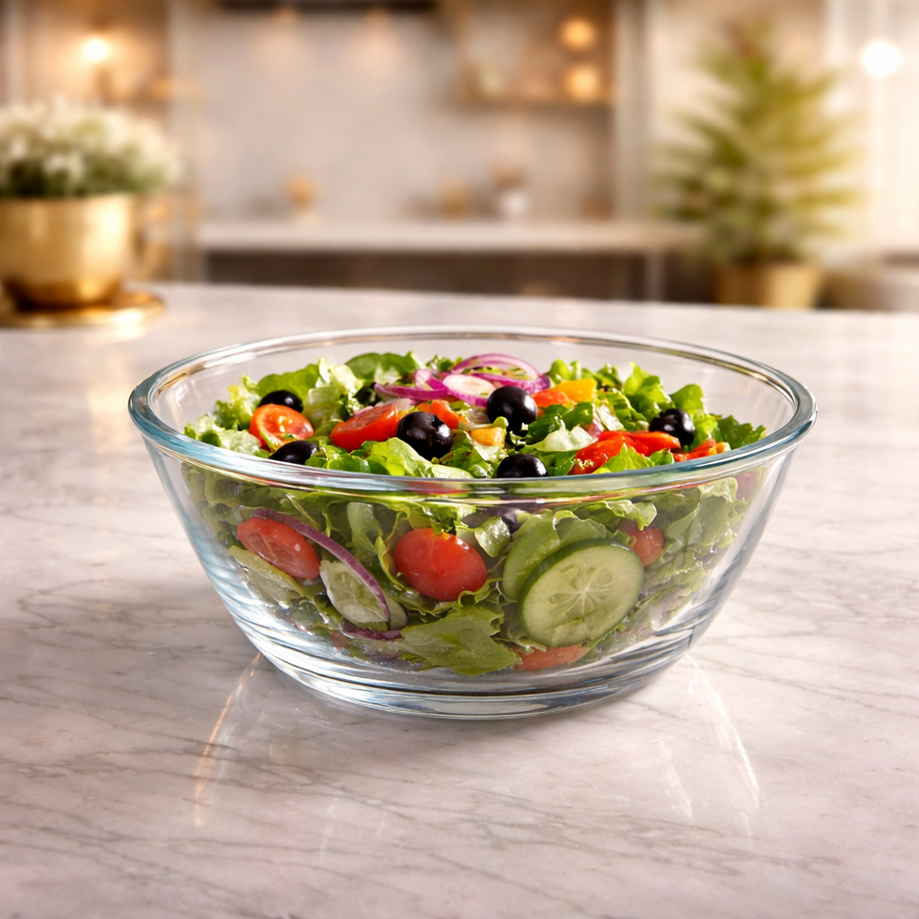 DANNY HOME PREMIUM GLASS SALAD BOWL - 1000ML 1966-45