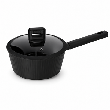 Danny Home Black Saucepan With Glass Lid