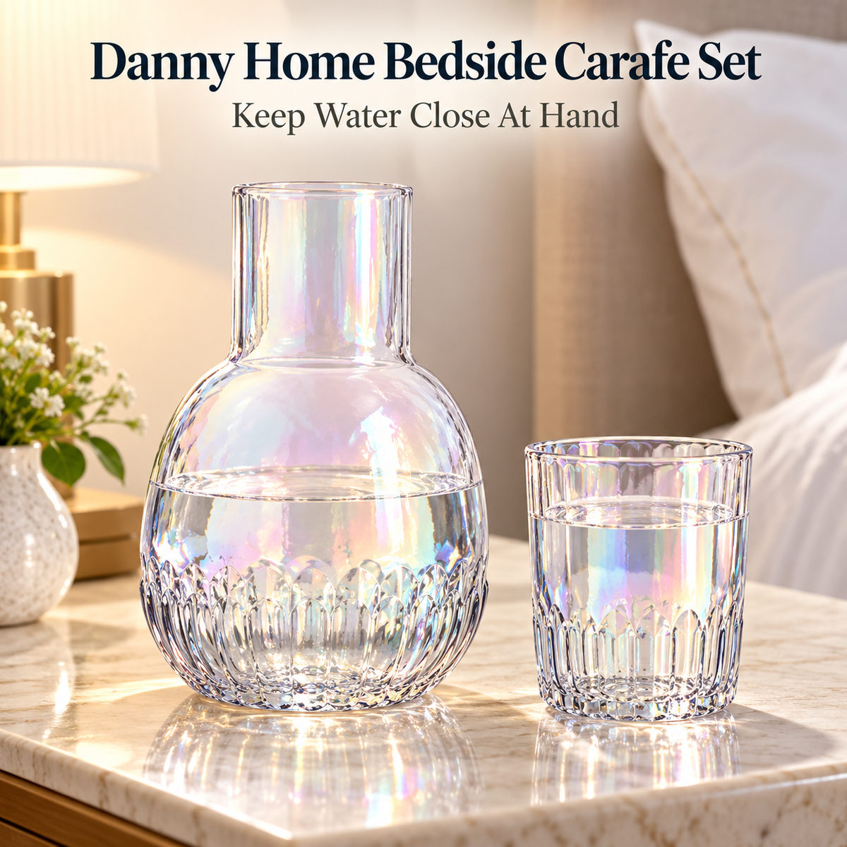 Danny Home Bedside Carafe Set - 900 ml