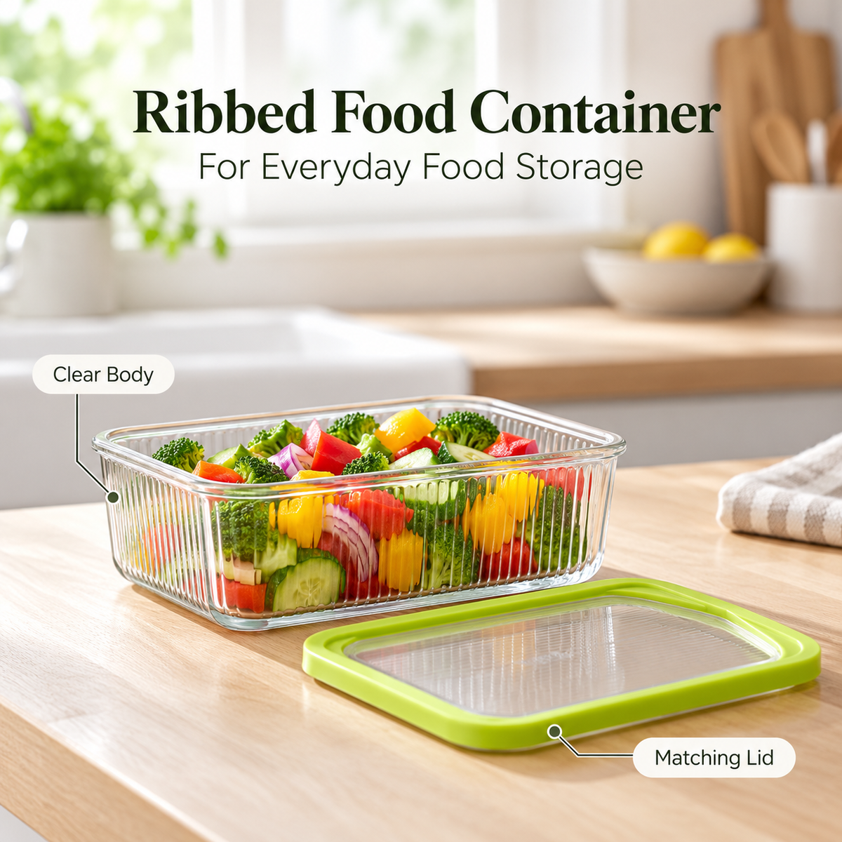 Limon Ribbed Food Container