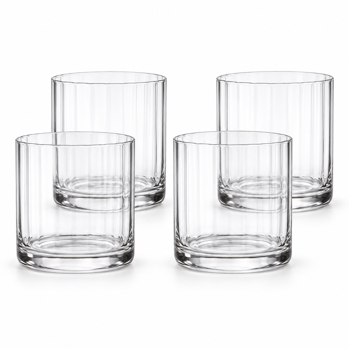 Danny Home 4 Piece Ribbed Tumbler Set - 420 ml