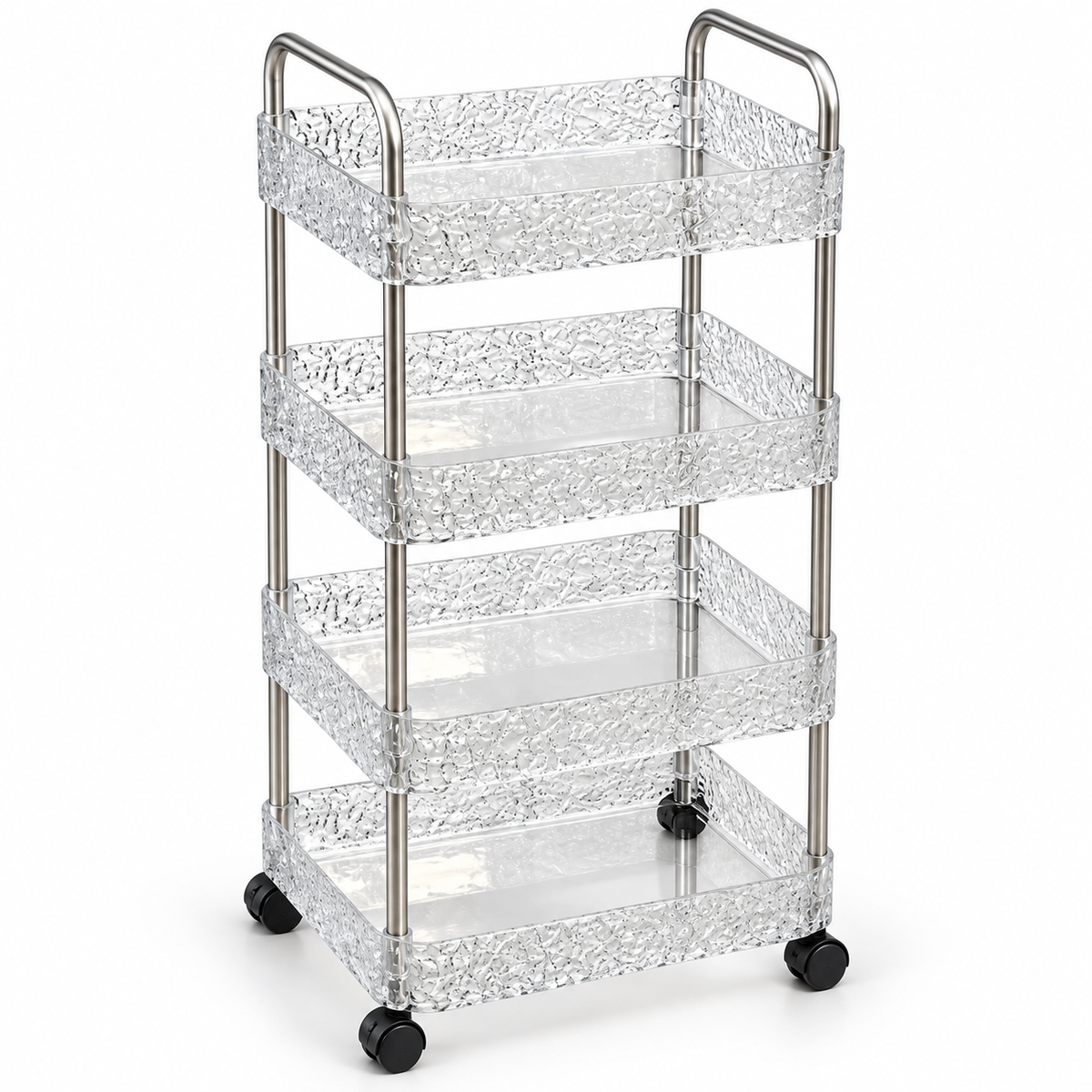 4-Tier Acrylic Trolley