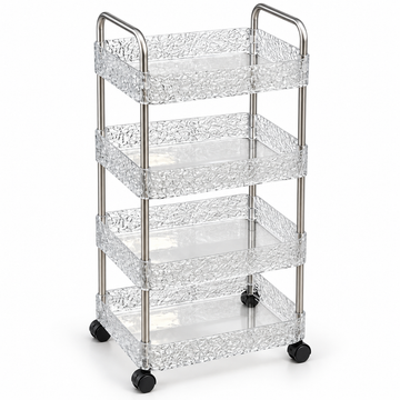4-Tier Acrylic Trolley