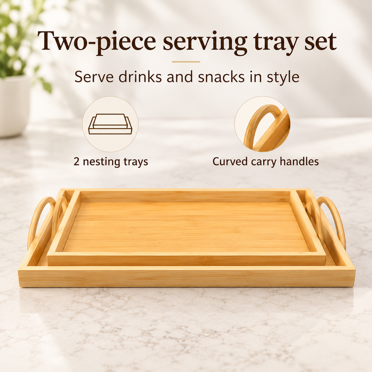 Danny Home Two-Piece Serving Tray Set