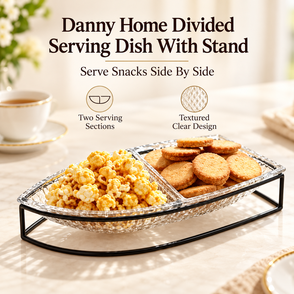 Danny Home Divided Serving Dish With Stand
