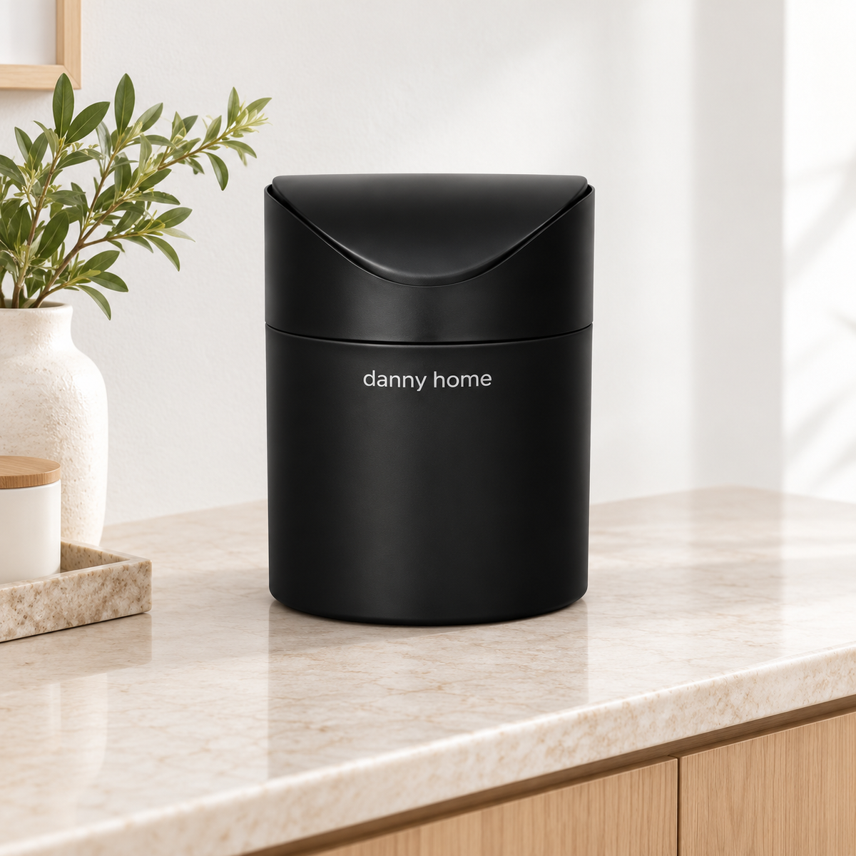 DANNY HOME BLACK TRASH BIN
