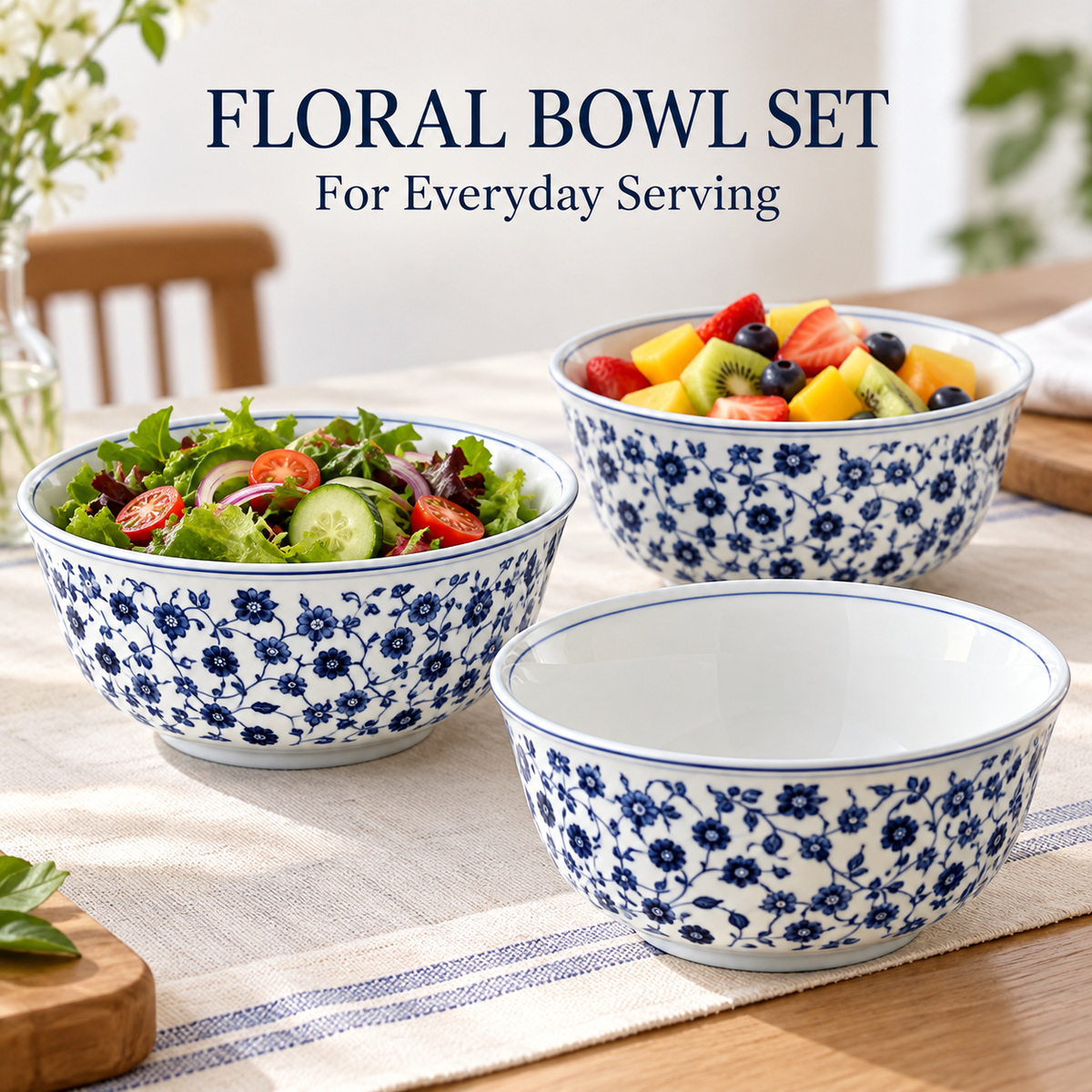 DANNY HOME FLORAL BOWL SET